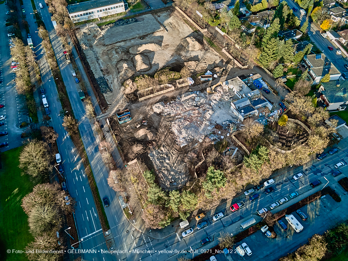 12.11.2020 - Baustelle der neuen Grundschule am Karl-Marx-Ring in Neuperlach